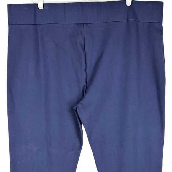 Lori Goldstein LOGO Women's Pull-on Stretch Blue Cropped Pants Plus Size 3X NWOT - Picture 4 of 10